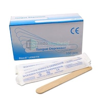 IndoSurgicals Sterile Wooden Tongue Depressor, 100 Pcs
