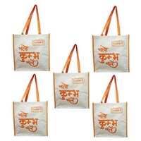 Picture of Double R Bags Canvas Shopping Bag, Kumbh Chalen, Pack of 5