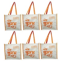Picture of Double R Bags Canvas Shopping Bag, Kumbh Chalen, Pack of 6
