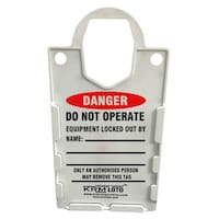 KRM Loto 10-Piece Do Not Operate Display Tag Holder, Large
