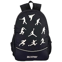 Picture of Auxter 36 ltrs Players School Backpack – 3 Compartments, Black