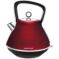 Morphy Richards Kettle Evoke Pyramid Traditional Kettle, 1.5L, Red