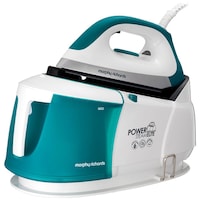 Morphy Richards Power Steam Elite Steam Iron with Carry Lock, White/Green