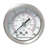Instrume PI Controls Europe Full Stainless Steel Pressure Gauge