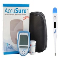 AccuSure Health Blood Glucose Monitoring System With 100 Test Strips 