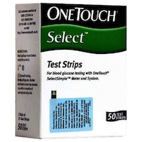 One Touch Glucometer Strips, 50 Pcs 