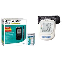 Accu-Chek Blood Pressure Monitoring System with Strips Set, Multicolour