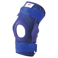 Picture of Vissco Hinged Knee Brace with Patella Opening and Metal Hinges, Blue