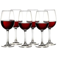 Hridaan Classic Design Wine Glasses, Pack of 6