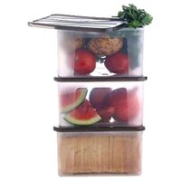 Picture of Hridaan Bread Container Box with Air Tight Lid, 2000 ml, Set of 3