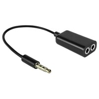 Sii Stereo Audio Male To Female Earphone Splitter Adapter, 2 x 3.5 mm 
