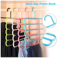 Picture of Hridaan 5 Layer Plastic Clothes Hanger, Multicolour, Set of 5