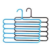 Picture of Hridaan 5 Layer Plastic Clothes Hanger, Multicolour, Set of 2
