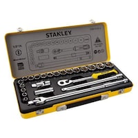 Stanley 1/2" 12 Pts Socket Set in Metal Tin, 24 Pcs