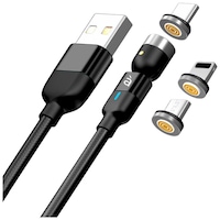 Armilo 3-in-1 Magnetic Fast Charging Cable Type-C, V3, Matter Black