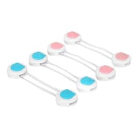 Hridaan Baby Safety Lock for Doors, Blue and Pink, Set of 4