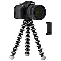 Picture of Techlife Solutions Foldable Octopus Tripod Stand, Black & White