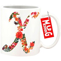 Picture of Mug Morning Letter X Mug, Floral Design