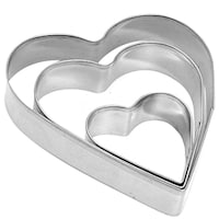 Picture of Samyaka Cookie Cutters, Silver, Pack of 3