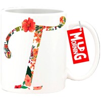 Picture of Mug Morning Letter T Mug, Floral Design