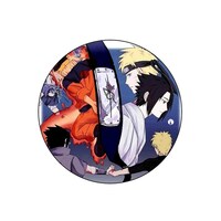 Picture of BP Anime Naruto Abstract Printed Round Pin Badge, Large
