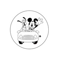 Picture of BP Disney Character Mickey Mouse & Pluto Pin, Black & White