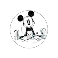 Picture of BP Disney Character Printed Pin, Black & White