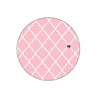 Picture of BP Round Pin Badge Printed Round Pin Badge, Large, Pink & White