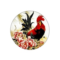 Picture of BP Rooster Printed Round Pin Badge, Large