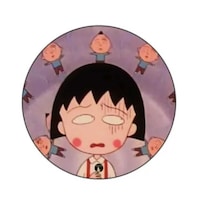 Picture of BP The Anime Chibi Maruko Chan Printed Badge, Purple & Black