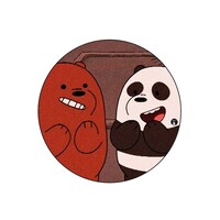 Picture of BP We Bare Bears Giggling Printed Round Pin Badge, Large