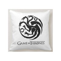 Picture of 1st Piece Game Of Thornes Printed Decorative Pillow, White, 40 x 40cm