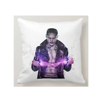 Picture of 1st Piece The Joker Printed Decorative Pillow, Purple & White, 40 x 40cm