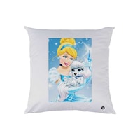 Picture of RKN Cinderella Printed Throw Pillow, White, 40 x 40cm