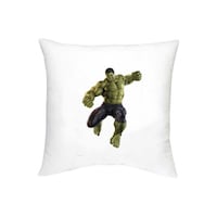 Picture of RKN Hulk Jump Punch Printed Decorative Cushion, 16 x 16inch