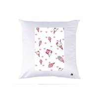 Picture of RKN Ice Cream Printed Polyester Pillow, White, 40 x 40cm