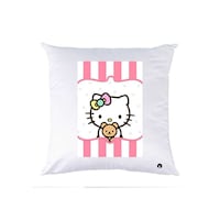 Picture of RKN Hello Kitty Printed Polyester Pillow, White, 40 x 40cm
