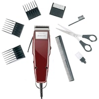 Moser Professional Corded Hair Clipper Kit, 1400-0378, 3 Pin, Burgundy