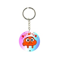 Picture of BP Cartoon Fish Printed Single Sided Keychain, 30mm