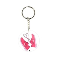 Picture of BP Cartoon Themed Single Sided Keychain, Pink & White