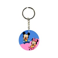 BP Double Sided Mickey & Minnie Printed Keychain, 30mm