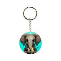 Picture of BP Elephant With Ball Printed Keychain, 30mm