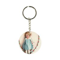 Picture of BP Girl With A Letter Printed Keychain, 30mm