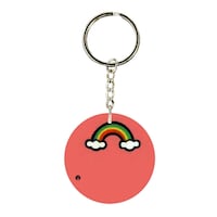 Picture of BP Rainbow With Cloud Printed Keychain, 30mm