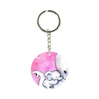 Picture of BP Single Sided Elephant Printed Keychain, 30mm