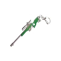 RKN PUBG Sniper Model Keychain, Green & Silver, 12cm