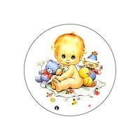 BP A Baby Printed Round Mouse Pad, 8.63 x 7.04inch