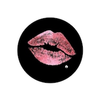 Picture of BP Lipstick Printed Stain Round Mouse Pad, Black & Pink, 8.63 x 7.04inch