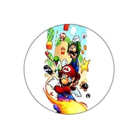 Picture of BP Mario Printed Round Mouse Pad, 8.63 x 7.04inch