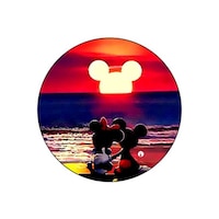 Picture of BP Mickey & Minnie Printed Round Mouse Pad, 8.63 x 7.04inch
